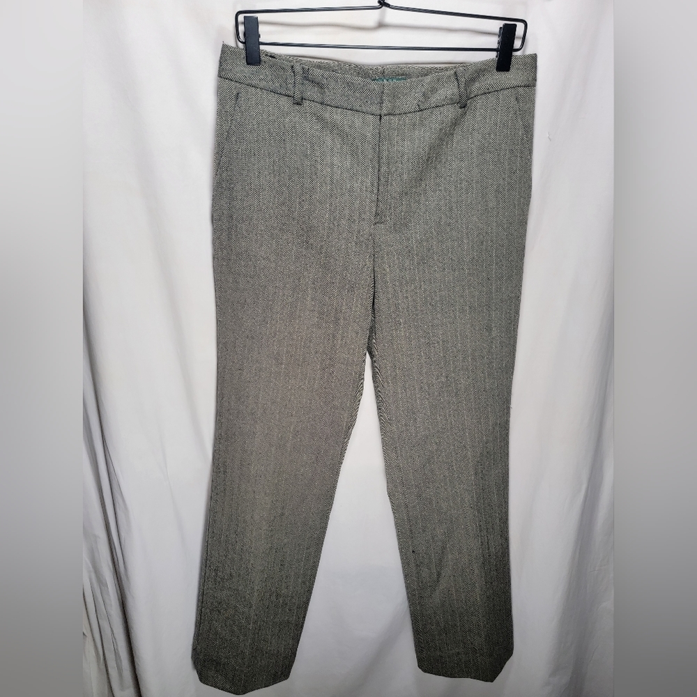 Woman's Lauren Ralph Lauren 100% Wool 6 petite herringbone tan & black design